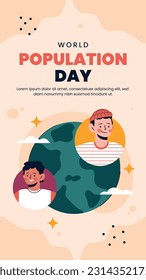 World Population Day. creative design. banner, poster. Vector illustration. July 11. 11th of July. World Population Day concept background. population growth. population increase concept. people