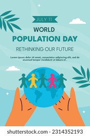 World Population Day. creative design. banner, poster. Vector illustration. July 11. 11th of July. World Population Day concept background. population growth. population increase concept. people