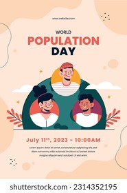 World Population Day. creative design. banner, poster. Vector illustration. July 11. 11th of July. World Population Day concept background. population growth. population increase concept. people