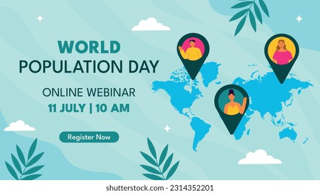 World Population Day. creative design. banner, poster. Vector illustration. July 11. 11th of July. World Population Day concept background. population growth. population increase concept. people
