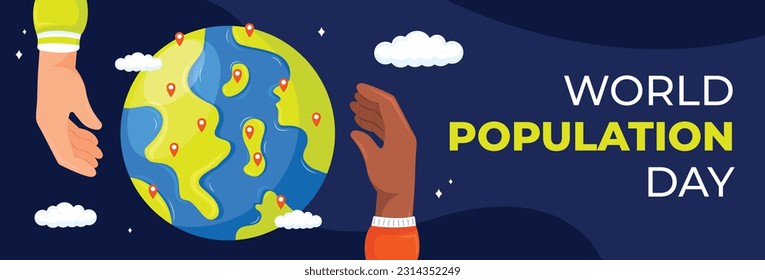 World Population Day. creative design. banner, poster. Vector illustration. July 11. 11th of July. World Population Day concept background. population growth. population increase concept. people