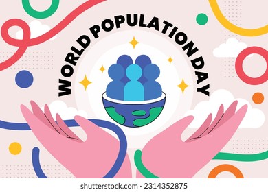 World Population Day. creative design. banner, poster. Vector illustration. July 11. 11th of July. World Population Day concept background. population growth. population increase concept. people