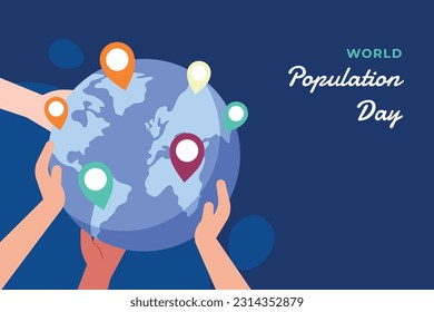 World Population Day. creative design. banner, poster. Vector illustration. July 11. 11th of July. World Population Day concept background. population growth. population increase concept. people