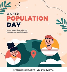 World Population Day. creative design. banner, poster. Vector illustration. July 11. 11th of July. World Population Day concept background. population growth. population increase concept. people