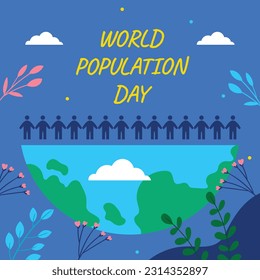 Día Mundial de la Población. diseño creativo. pancarta, afiche. Ilustración vectorial. 11 de julio. 11 de julio. Antecedentes del concepto del Día Mundial de la Población. crecimiento demográfico. concepto de aumento de la población. gente