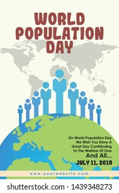 World Population Day Creative Poster Vector Template Ready to Print 