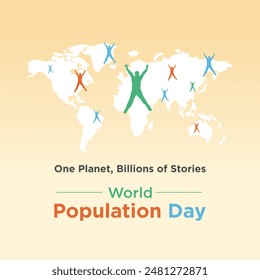 World Population Day Creative Social Media Digital Post Design Vector Template. 