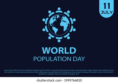 world population day design. population day creative vector template. world population day 11 july vector design. 