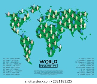 World Population Day design, earth day, World environment Day, world Humanitarian day