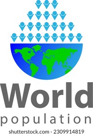 World Population Day, Population day, earth, world, globe, planet, eco, map, ecology, green, illustration,