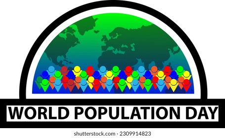 Día Mundial de la Población, Día de la Población, Tierra, mundo, planeta, planeta, eco, mapa, ecología, verde, ilustración,