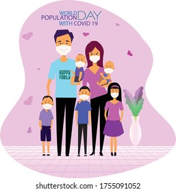 Día mundial de la población con mástil facial para evitar Covid_19 Coronaviru 