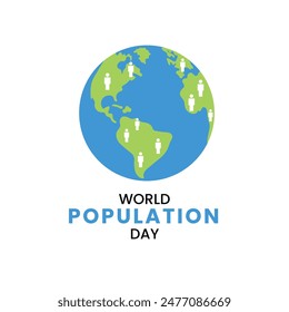 World Population Day. Flat design vector illustration 
