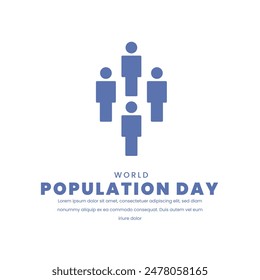 Diseño plano del Día Mundial de la Población.