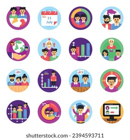World Population Day Flat Icons Pack
