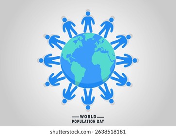 World population day flyer illustration
