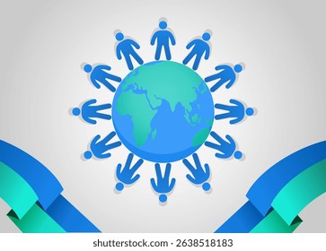 World population day flyer illustration