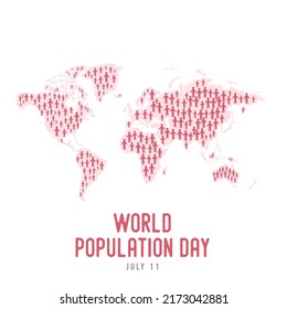 World population day global map concept