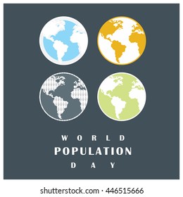 World Population day globe set