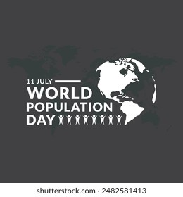 World population day, held on 11 july, population day illustration and greeting card, eps file.