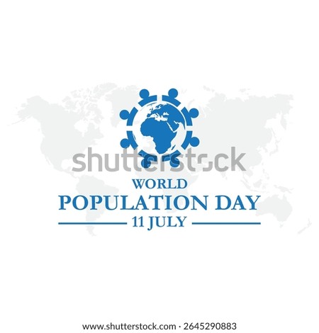 World population day, held on 11 july,  World population day. July 11. Vector illustration,banner,greeting card or poster of world population day. eps file.