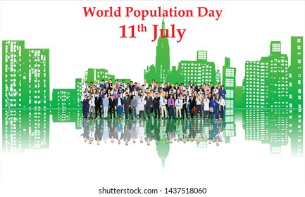 World Population Day - Human Artwork - Vector