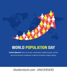 World population day illustration flat design