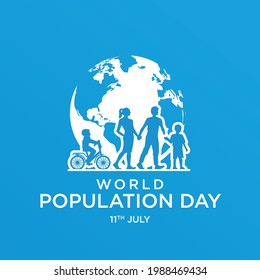 World Population Day Illustration, Poster, Banner, greeting card - Vector