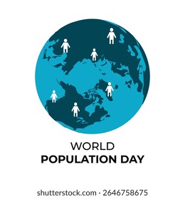 World Population Day: The image captures the essence of World Population Day, featuring an illustration of the globe adorned with figures representing the global population.