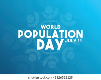 World Population Day. July 11. Gradient background. Eps 10.