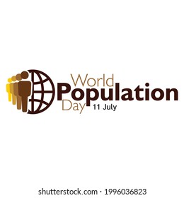 World Population Day, Logo event fot banner, print and other media, Vector EPS10