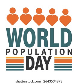 Logotipo do Dia Mundial da População Representação Simbólica de Pessoas e Unidade para Conscientização Global e Foco no Futuro Sustentável