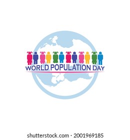 World population day logo vector design template. 