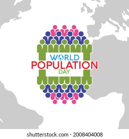 World population day logo vector design template. 