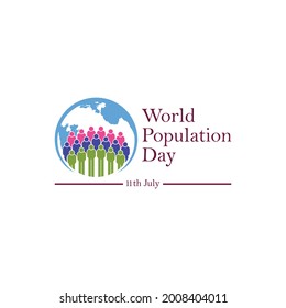 World population day logo vector design template. 