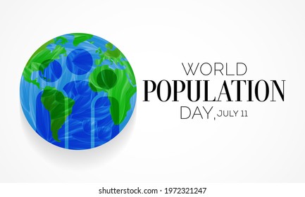 World Population day is observed every year on July 11th, which seeks to raise awareness of global population issues. Vector illustration.
