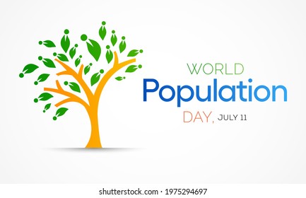 World Population day is observed every year on July 11th, which seeks to raise awareness of global population issues. Vector illustration.