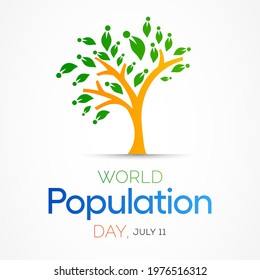 World Population day is observed every year on July 11th, which seeks to raise awareness of global population issues. Vector illustration.