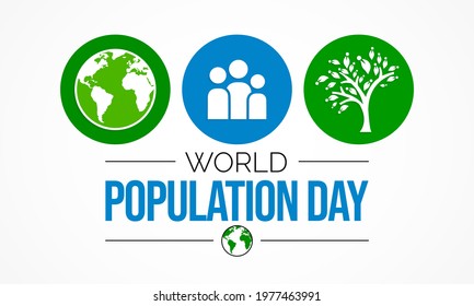 World Population day is observed every year on July 11th, which seeks to raise awareness of global population issues. Vector illustration.
