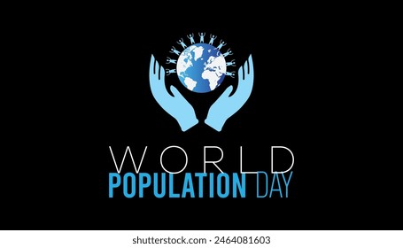 World Population Day observed every year in July. Template for background, banner, card, poster with text inscription.