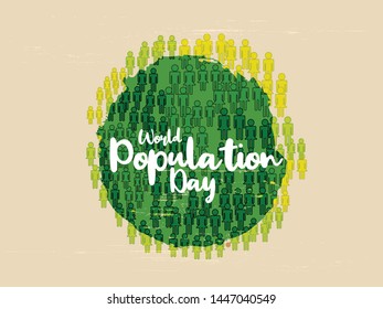 World Population Day Poster Or Banner Background.