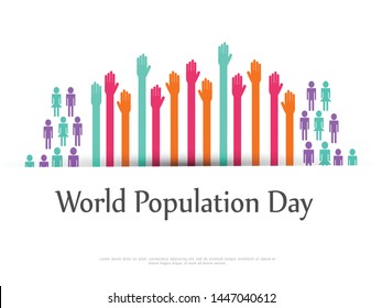 World Population Day Poster Or Banner Background.