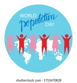 World population day poster concept. July 11.