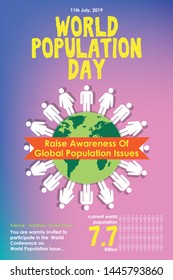 World Population Day Poster Vector Template Ready to Print