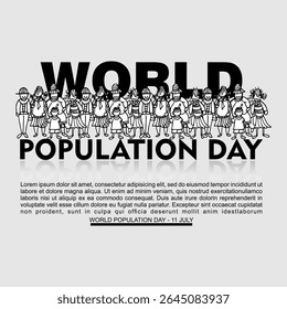Dia Mundial da População, vetor de pôster
