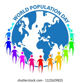 world population day sign symbol concept on white background