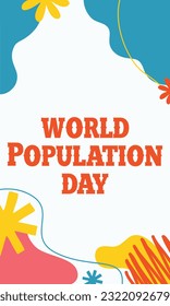 world population day social media post. vector design