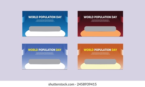 World population day social media cover layout and template banner.