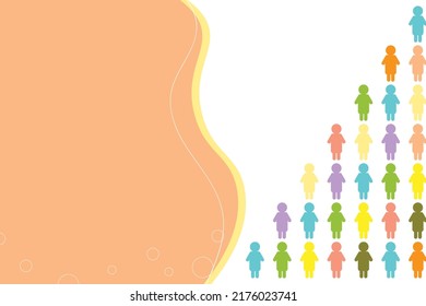 World population day theme template with copy space