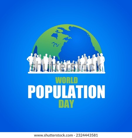 World Population day theme template. Vector illustration. Suitable for Poster, Banners, campaign and greeting card.